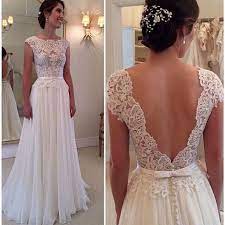 New Vintage Lace Backless Elegant Simple Modest A Line Wedding Dresses Wd0261 Long Wedding Dresses Ivory Wedding Dress Beach Wedding Dress