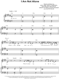 Kari Jobe I Am Not Alone Sheet Music In C Minor Transposable Download Print Sheet Music Guitar Chords For Songs Guitar Chords