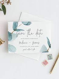 Eucalyptus Save The Date Template Invitation Save The Date Greenery Printable Save The Date Save The Date Editable 113 Alle Einladung Tk Einladung Ideen Save The Date Templates Diy Save The