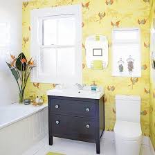Break up the floor with rugs in a color of your choice, placing one in. Yellow Bathroom Design Yellow Bathroom Design Ideas