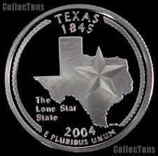 2004 S Texas State Quarter Silver Proof 2004 Silver Quarter 9 99 Texas State Lone Star State Texas