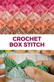 Crochet Box Stitch Is The Stitch Of The Week This Stitch Is Pretty In A Single Color Yarn It Really Crochet Tutorial Crochet Box Stitch Crochet Instructions