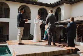 casa cartel austin posted on instagram intimate wedding on the stage that straddles the courtyard pool perfect touch to your next see 354 photos and vid