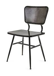 Jiron Metal Side Chair In Black And Bronze Metal Side Chair Iron Chair Dining Chairs