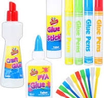 GLUE/SPATULA SPREADER CHOOSE PVA Stick Craft Water Based NON TOXIC Kids Art  Safe