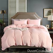 Pink Duvet Cover Twin Queen King Wosingmyeon Solid Color Duvet Etsy In 2020 Light Pink Duvet Cover Pink Duvet Cover Pink Duvet
