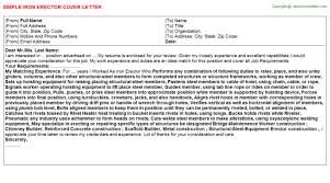 Creating an effective it cover letter can mean the difference between getting the job or your resume getting trashed. Scaffold Erector Cover Letters