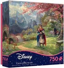 Disney puzzles for adults 750 pieces. Amazon Com Ceaco 750 Piece Thomas Kinkade Disney Dreams Mulan Jigsaw Puzzle Kids And Adults Toys Games