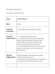 Rph ini sesuai untuk dijadikan paduan. Contoh Rph Rbt Tahun 4