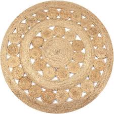 Vidaxl Teppich Flechtmuster Jute 120 Cm Rund Jute Teppich Jute Teppich Rund Teppich
