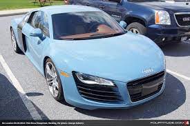 Give that sucker a metallic coat of lighter and the wheels! Sweet Baby Blue Audi R8 Audi Blue Car Blue Motorcycle