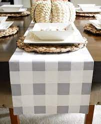 Buffalo Check Table Runner In Gray And White Plaid Farmhouse Table Runner Modern Table Decor Holiday Runner Buffalo Plaid Table Runner Buffalo Check Table Runner Modern Table Decor