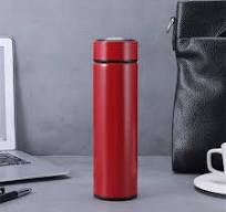 Smart Temperature Display Vacuum Cup, 304 Stainless Steel Insulation Bottle  with Tactile Sensation Temperature Display, 500ML - Ideal for Travel, ...