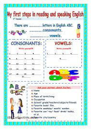 My First Steps In Reading And Speaking Tracing Worksheets Preschool First Step Esl Lessons