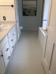 And painting linoleum floors is such a great way to update old flooring without spending a fortune! Diy Painted Linoleum Bathroom Floor House By Hoff