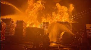 Midnight Blaze in South Los Angeles ...