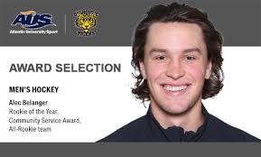 Belanger named AUS Rookie of the Year and Community Service Award winner