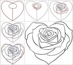 Hoe Schets Je Een Mooie Roos Roses Drawing Flower Drawing Rose Sketch