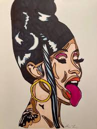 Drawing of Cardi B. Please repost and follow