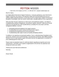Best Client Server Technician Cover Letter Examples Livecareer