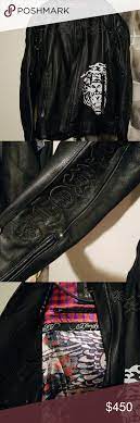 Women S Leather Ed Hardy Rare Riding Jacket Leather Riding Jacket Riding Jacket Leather Women