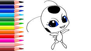 140 free coloring pages ladybug and cat noir will appeal to all girls, and maybe even boys. Miraculous Ladybug Coloring Pages How To Draw And Color Ladybug And Cat Noir Coloring Tikki Plagg Youtube