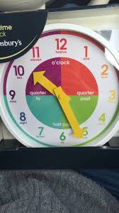 great clock to help children tell the time from sainsburys