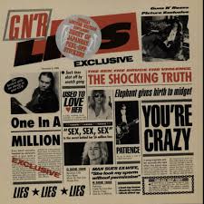 Guns N Roses GN'R Lies + Sticker Sheet UK vinyl LP album (LP record)  (597246)