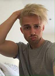I Love His Hair Like This I Really Hope He Keeps This And Doesn T Change It But If He Does It Dyed Hair Men Bleached Mens Hair Blonde Hair Color