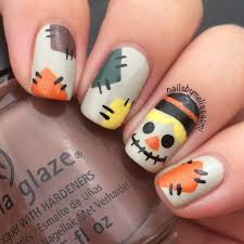 My Scarecrow Mani Thanksgiving Nail Art Fall Nail Art Designs Halloween Nails Diy