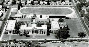 Aerial View Of Lodi Union High School Lodi California 1950 S Lodi Aerial View Old Pictures