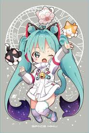 Neko Miku Hatsune Miku Vocaloid Anime Chibi