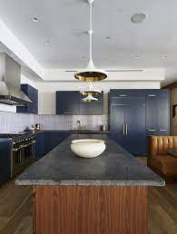 Calm And Consistent Soapstone Crowns This Soho Loft Stylish Kitchen Kitchen Design Modern Kitchen