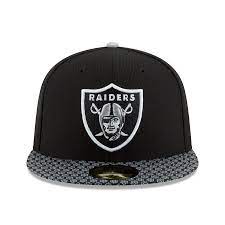 Las Vegas Raiders New Era 2017 Sideline Official 59fifty Fitted Hat Black Fitted Hats New Era Raiders