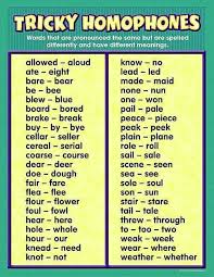 Kindergarte Homophones Words Learn English English Writing Skills