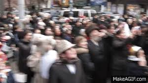 This flag has a white background and two horizontal blue stripes, charged with. Thousands Of Jews Dancing And Burning Israeli Flag In Brooklyn Ny 03 16 14 On Make A Gif