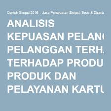 Kumpulan Contoh Skripsi Manajemen Pemasaran Produk Kartu