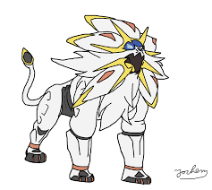 The intense light it radiates from the surface of its body can make the darkest of nights light up like midday. Pokemon Drawing Solgaleo