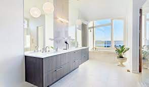 Some of the best color ideas for painting a bathroom is mixing pale gray ceiling with embellished gray walls and wooden framing. Bathroom Design Trends For 2020 Luxury Bath Of Tampa Bay