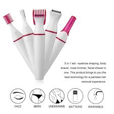 Plus, here are tips for dermaplaning or shaving your face at home. Multifunction Electric Epilator 5 In 1 Women Face Underarm Bikini Hair Removal Device Remover Mini Female Shaver Eyebrow Trimmer Razor Aliexpress