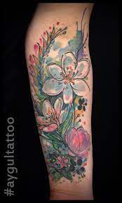 Cooltop Watercolor Tattoo Abstract Flowers Watercolor Aygultattoo Watercolor Tattoo Sleeve Sleeve Tattoos Abstract Tattoo