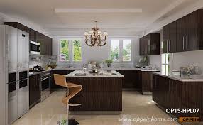 Op15 Hpl07 Modern High Gloss Wood Grain Hpl Kitchen Cabinet Doors Interior Modern Doors Interior Kitchen Design