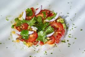 Ceviche De Cabillaud Salpicon D Avocat Tomate Cerise Nectarine Pickles D Oignon Rouge Arts Gastronomie Gastronomie Ceviche Tomates Cerises