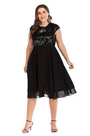 Esprlia Women S Empire Waist Plus Size Midi Cocktail Dress Black 14w Black Cocktail Dress Midi Cocktail Dress Dresses
