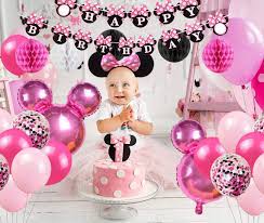 Explore the amazing outdoor theme birthday party experience with our latest minnie mouse theme party decoration ideas for 1 year old in lahore pakistan. Jollyboom Minnie Mouse Birthday Party Supplies Decorations Minnie Mouse Balloons Cupcake Toppers Wrappers For Girls 1st 2nd 3rd Birthday Buy Online At Best Price In Uae Amazon Ae