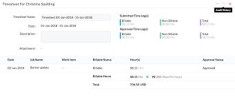 Timesheets Zoho People