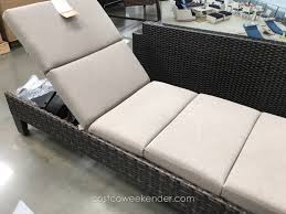 This chaise has a somewhat retro look to it which i especially like. Agio International Santa Ana Woven Chaise Lounger Costco Weekender