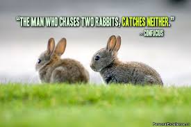 The Man Who Chases Two Rabbits Catches Neither Confucius Inspirational Quotes Failure Goals Confucius Quotes Confucious Inspirational Quotes
