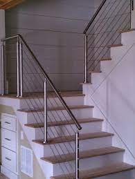 Our Stainless Steel Cable Railing System With Steel Tube Posts And Handrail Stainless Steel Stair Railing Steel Stair Railing Steel Railing Design