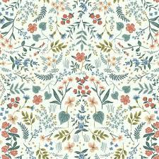 Find the best selection of wall murals and wallpaper for your business or home Wildwood Wallpaper In Beige And Coral From The Rifle Paper Co Collect Burke Decor